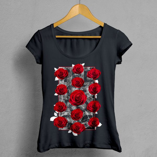Camiseta Manifesto Trece Rosas negra mujer