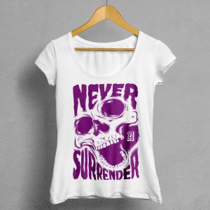 Camiseta Manifesto Never Surrender Blanca Mujer