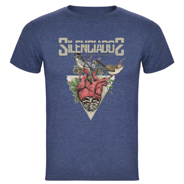 034_SILENCIADOS CAMISETA AZUL DENIM VIGORE - LATIDOS DESACOMPASADOS