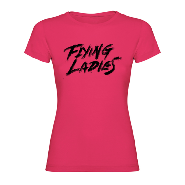 02_Flying Ladies camiseta rosa entallada