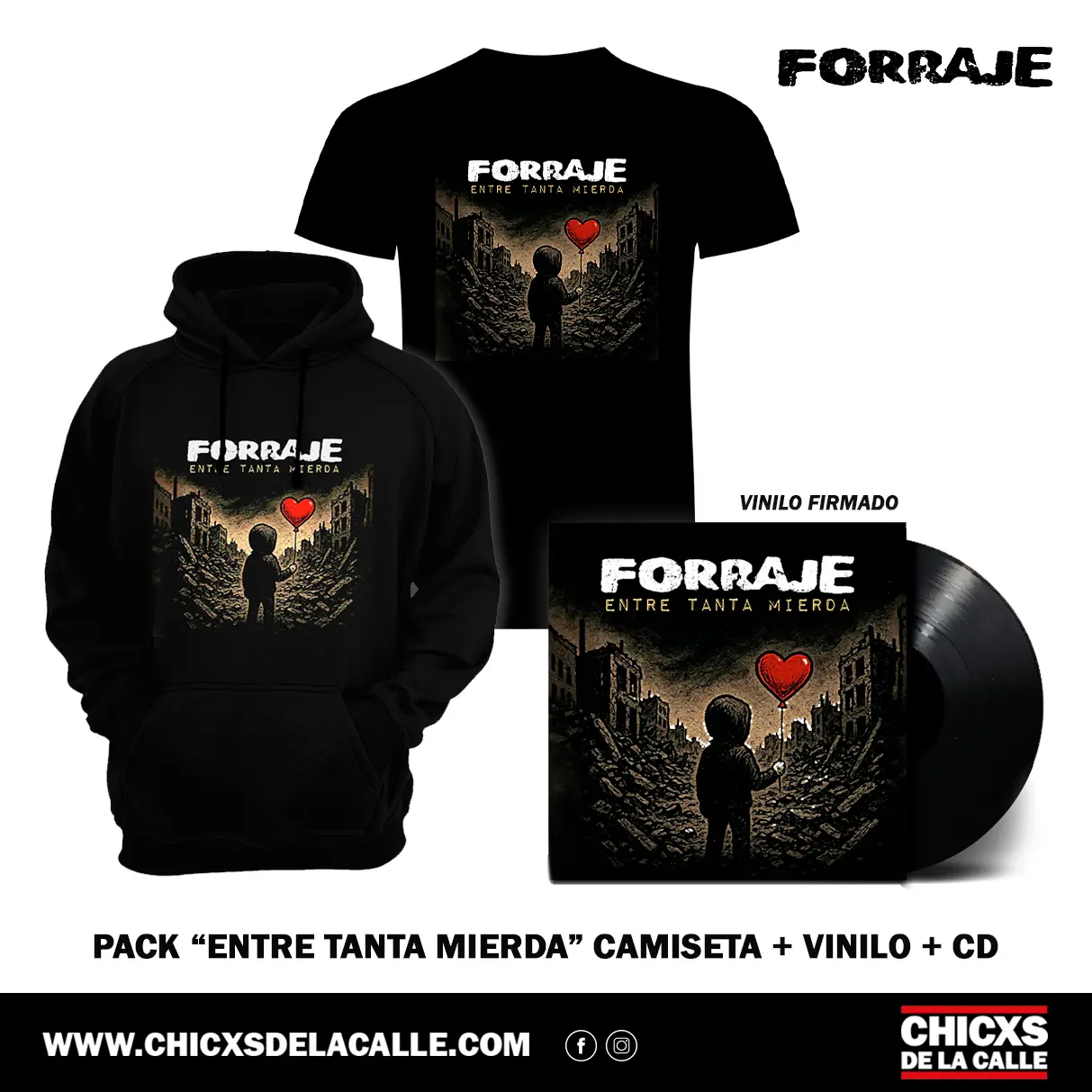 PACK SUDADERA + CAMISETA + VINILO + CD +