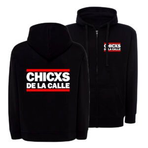 SUDADERA NEGRA CREMALLERA CHICXS DE LA CALLE