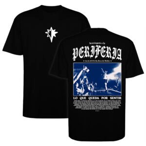 PERIFERIA_CAMISETA_ NEGRA UNISEX_LQQXS_BENVINGUTS